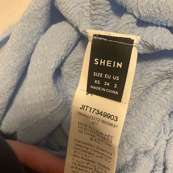 SHEIN Blue Tube Top - Picture 3 of 4